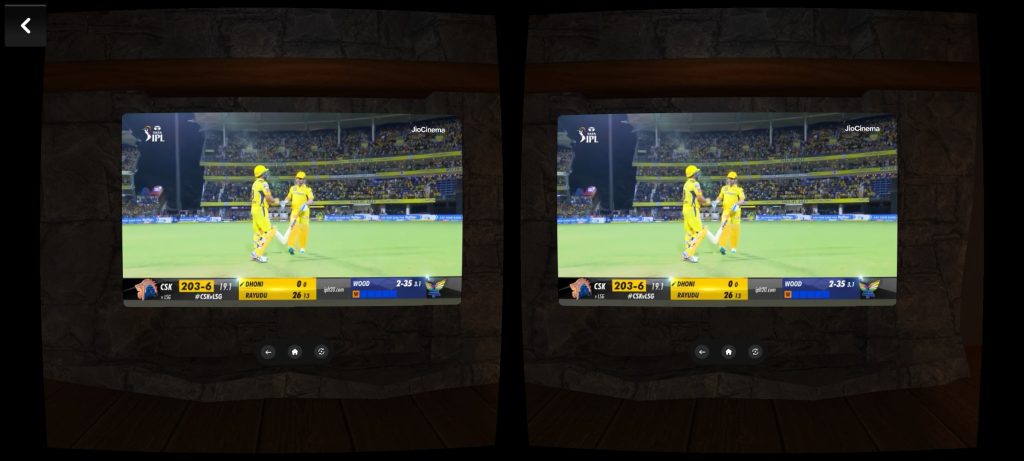 watch ipl live match in irusu VR